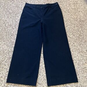 Lululemon Mens Sz33 Blue Wide Leg Cotton Blend High Rise 28" Inseam